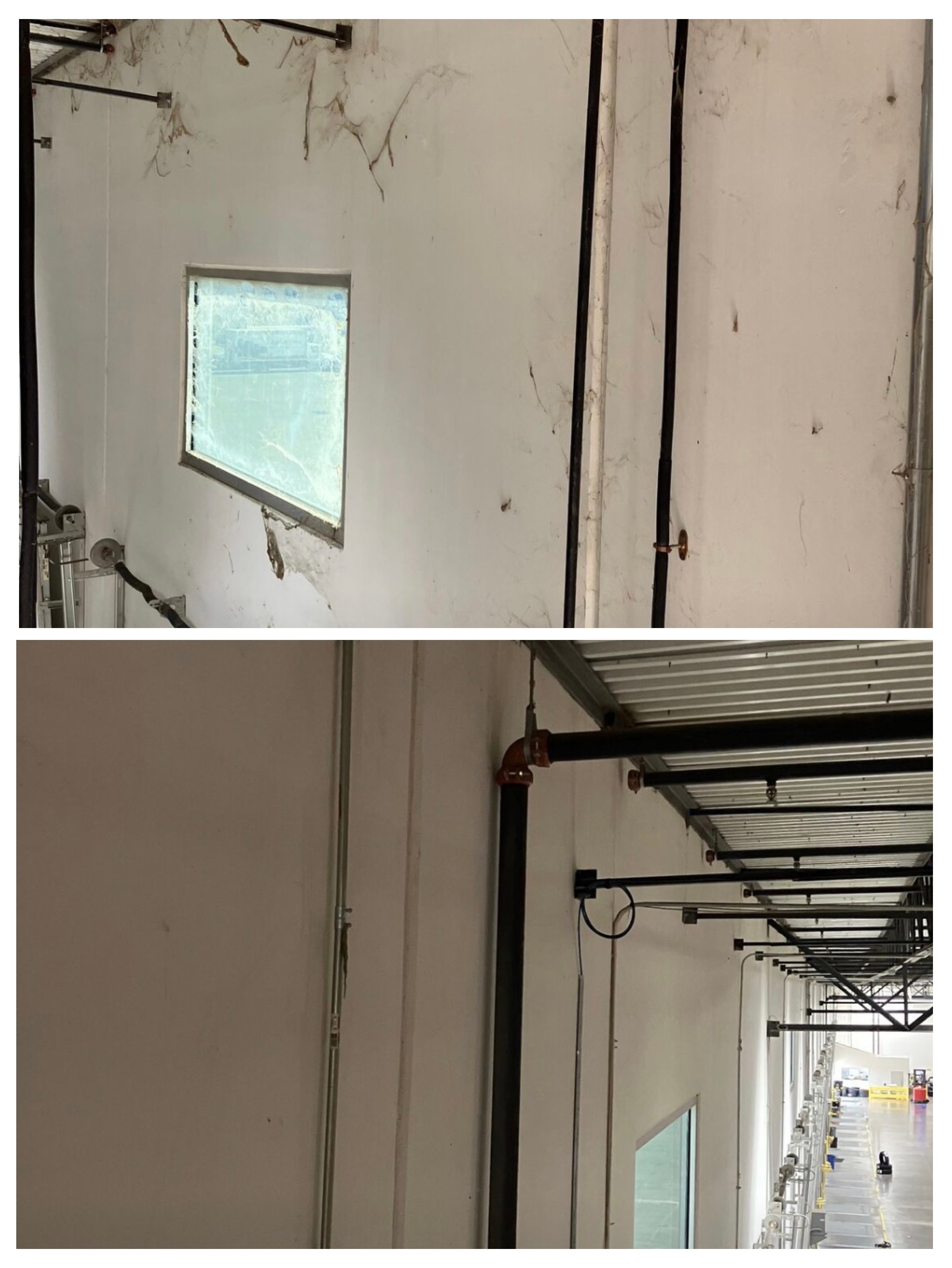Industrial facility interior prepared for specialty cleaning
